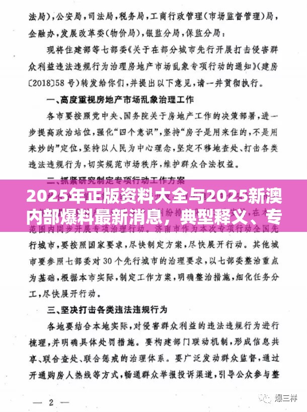 2025年正版资料大全与2025新澳内部爆料最新消息，典型释义、专家解析解释与落实?小心误导宣传风险